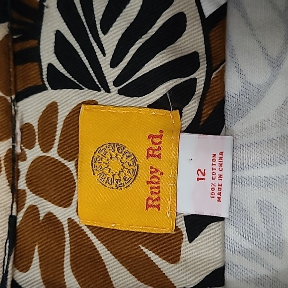 💥3for$12💥 Ruby Rd women's dark tropical floral denim jacket size 12 - Picture 3 of 6